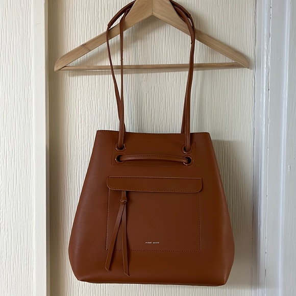 Pixie Mood Tan Vegan Leather Tote - Picture 1 of 7